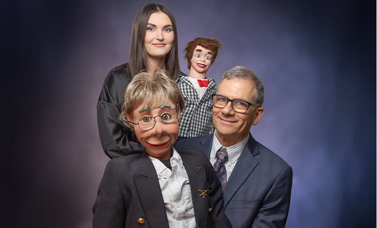 Photo of alan gassman and puppet